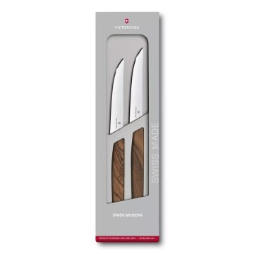 Victorinox - Set med steakknivar SWISS MODERN 12 cm 2 st valnöt