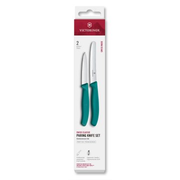 Victorinox - SWISS CLASSIC 2-delars set köksknivar för grönsaker, turkos