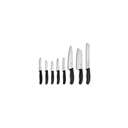 Victorinox - SWISS CLASSIC 9-delars köksknivset i knivblock, bok/beige