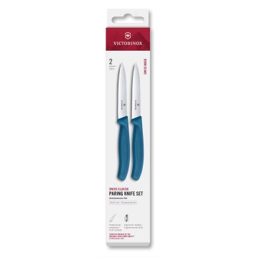 Victorinox - SWISS CLASSIC set med 2 grönsaksknivar, 10 cm, blå