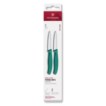 Victorinox - SWISS CLASSIC set med grönsaksknivar, 8 cm, 2 st, turkos
