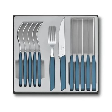 Victorinox - SWISS MODERN 12-delars bestickset, blå