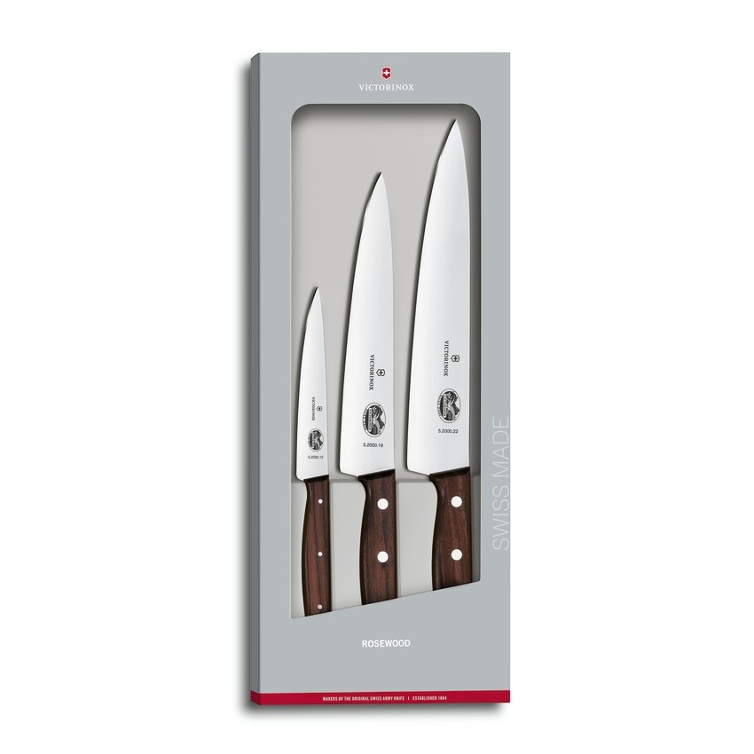 Victorinox - WOOD 3-delars köksknivset i lönn