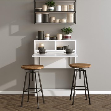 Vikbart bord BRACKED 96x70 cm vit