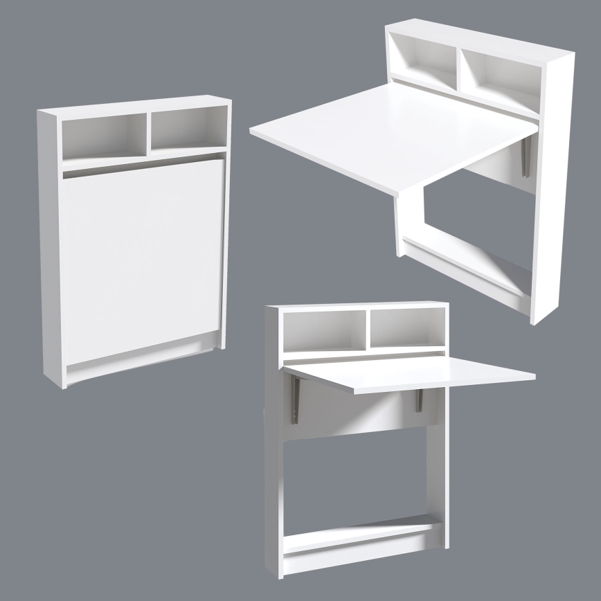 Vikbart bord BRACKED 96x70 cm vit
