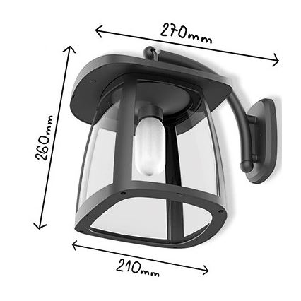 Viking - dimbar LED-solcellsvägglampa LED/2W/3,7V IP54 4000K 2000 mAh