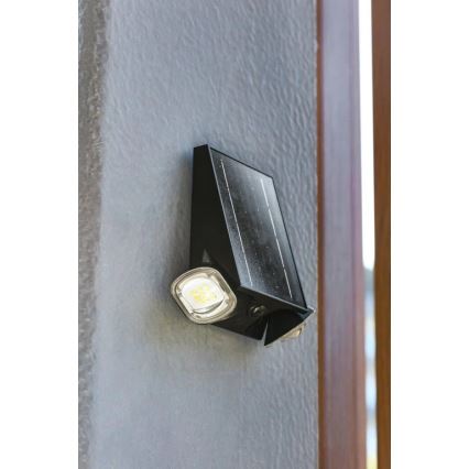 Viking - solcellsdriven dimmbar LED-vägglampa med flexibel arm och sensor LED/1,3W/3,7V IP44 4000K 2000 mAh