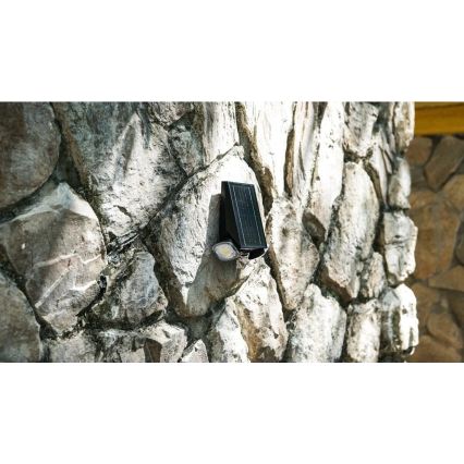 Viking - solcellsdriven dimmbar LED-vägglampa med flexibel arm och sensor LED/1,3W/3,7V IP44 4000K 2000 mAh