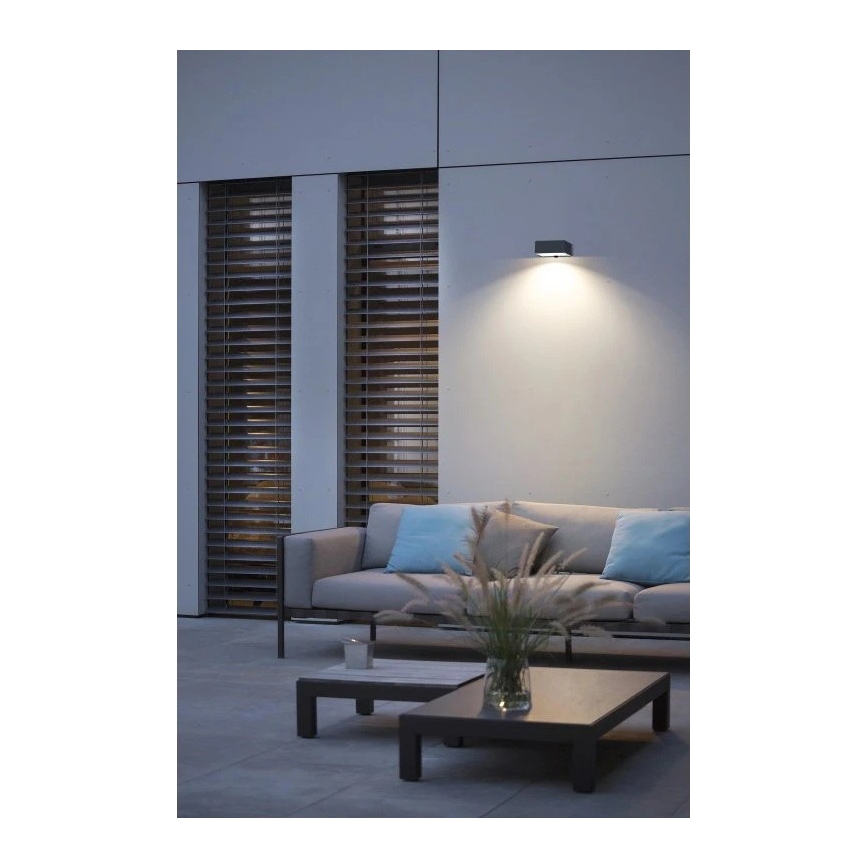 Viking - Dimbar LED-solcellsvägglampa med sensor LED/2W/3,7V IP65 4000K 2000 mAh