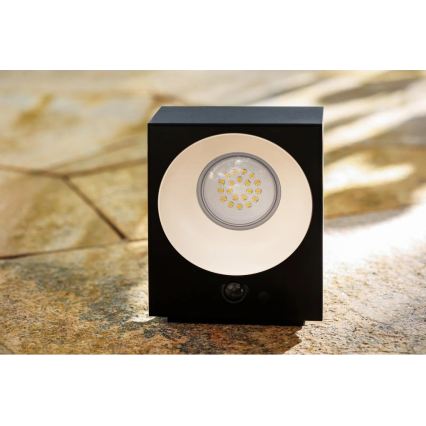 Viking - Dimbar LED-solcellsvägglampa med sensor LED/2W/3,7V IP65 4000K 2000 mAh