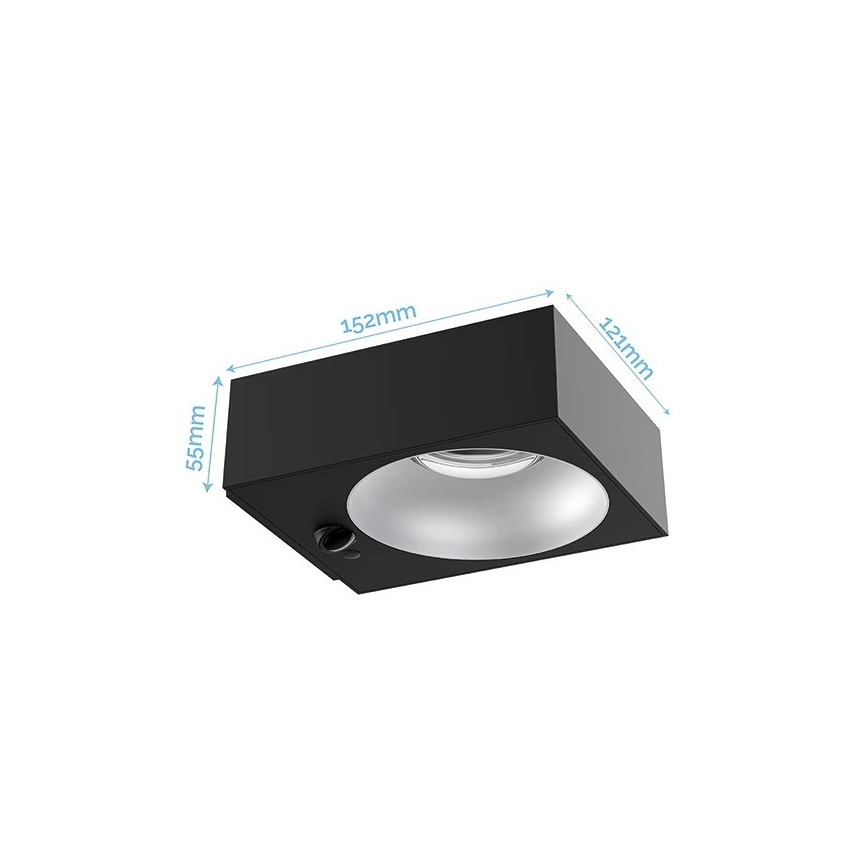 Viking - Dimbar LED-solcellsvägglampa med sensor LED/2W/3,7V IP65 4000K 2000 mAh
