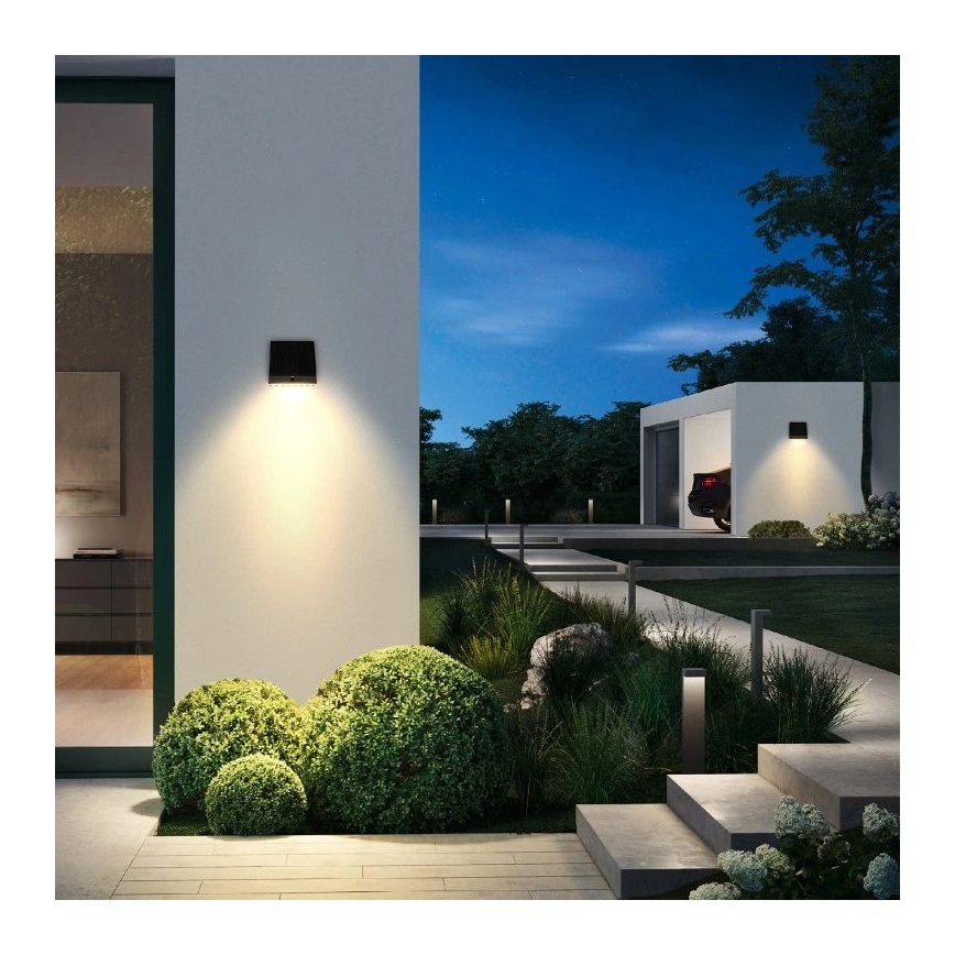 Viking - dimbar solcellsdriven vägglampa med sensor LED/2W/3,7V IP54 4000K 2000 mAh