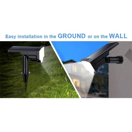 Viking - LED solcellslampa LED/1W/3,7V IP65 6000K 2200 mAh