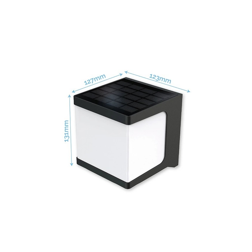 Viking - LED solcellsdriven vägglampa med sensor LED/1,5W/3,7V IP54 4000K 2000 mAh