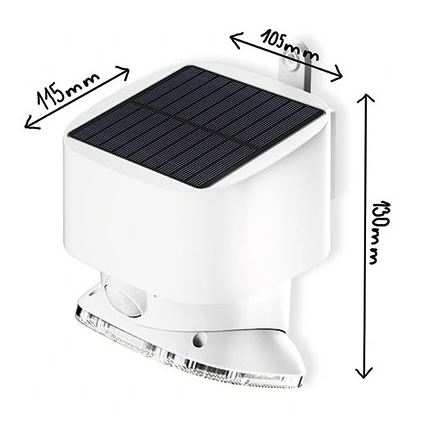 Viking - Solcellsdriven LED-väggarmatur med sensor LED/1W/3,7V IP44 3000/4000K 4000 mAh