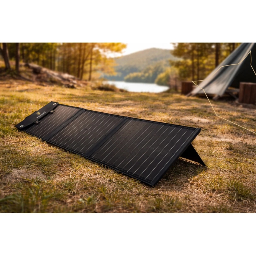 Viking - Solpanel USB Power Delivery 60W/20V IPX4 svart