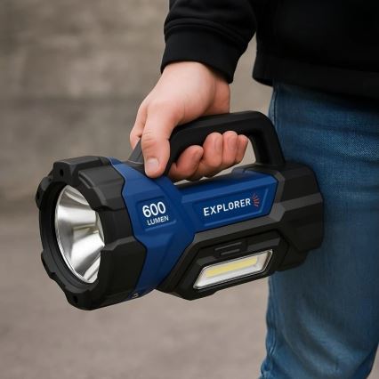 Viking - Uppladdningsbar dimbar LED-ficklampa LED/5V IPX4 1000 lm 8000 mAh