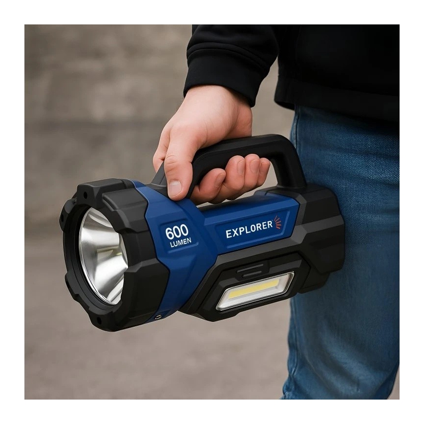 Viking - Uppladdningsbar dimbar LED-ficklampa LED/5V IPX4 1000 lm 8000 mAh