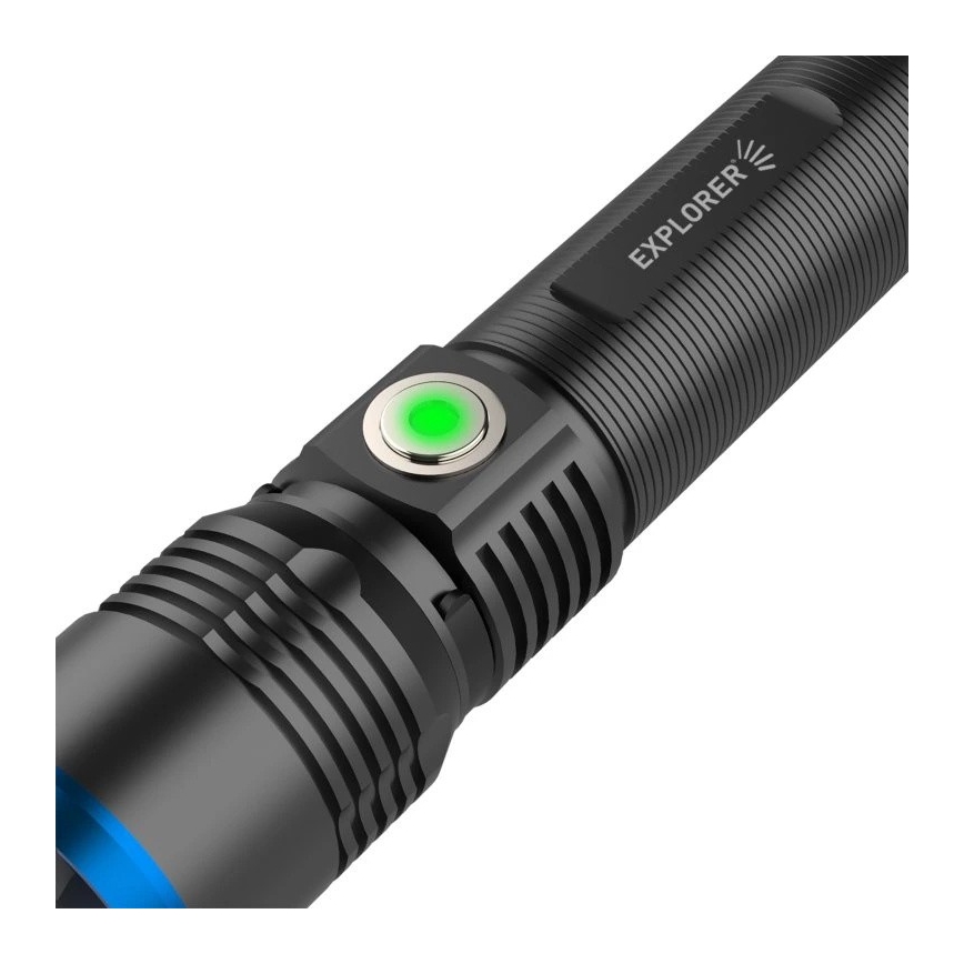 Viking - Uppladdningsbar LED-ficklampa med reglerbar ljusstyrka LED/5V IPX3 600 lm 2600 mAh