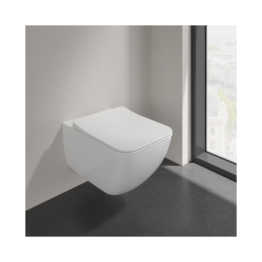 Villeroy & Boch 4611RLR1 - Vägghängd WC-stol med SoftClose-sits VENTICELLO, keramik/vit