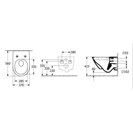 Villeroy & Boch 4670T0T2 - Vägghängd WC SUBWAY 3.0 keramik/vit