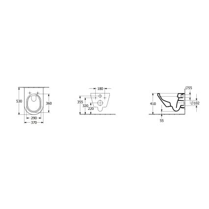 Villeroy & Boch 4694CLR1 - Vägghängd WC med SoftClose-sits ARCHITECTURA keramik/vit