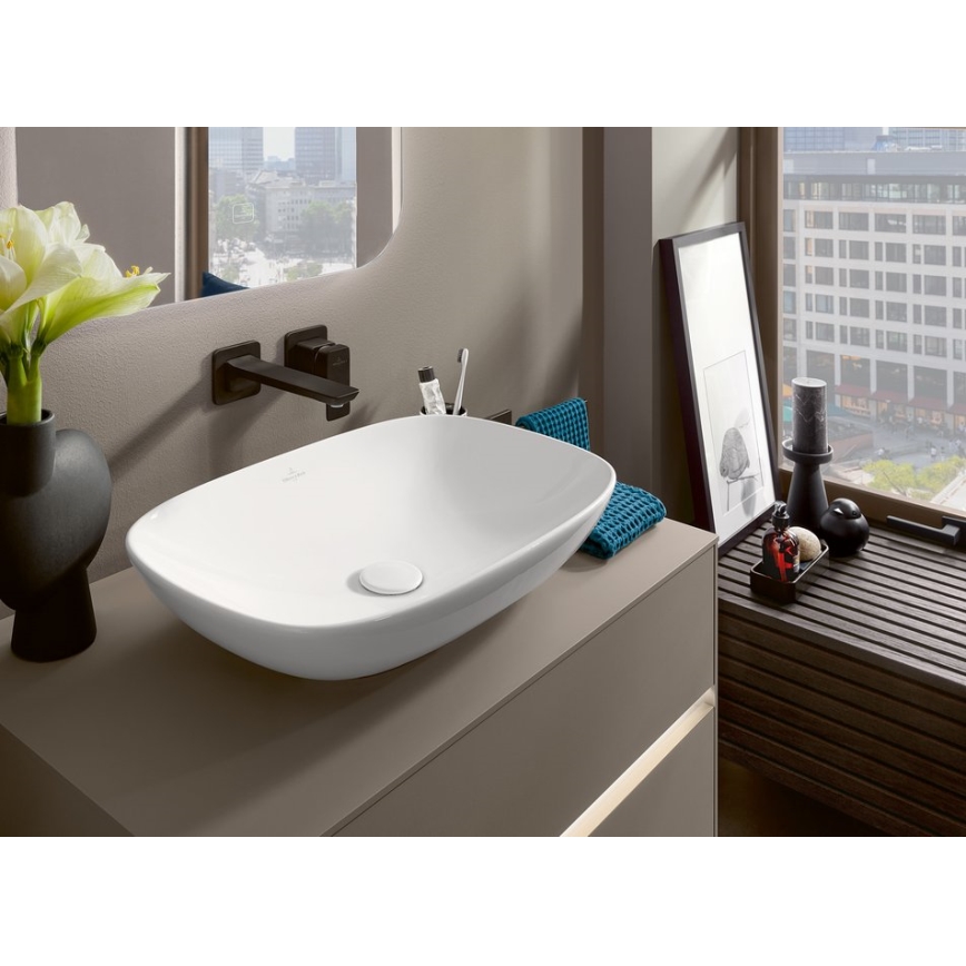 Villeroy & Boch 4A490101 - Tvättställ för bänkskiva LOOP&FRIENDS 56x38 cm keramik/vit