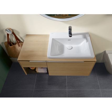 Villeroy & Boch 4A706001 - Vägghängt tvättställ SUBWAY 3.0 60x47 cm, keramik, vit