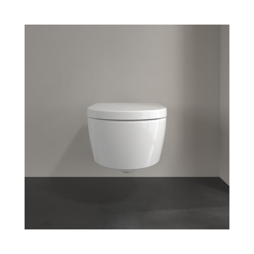Villeroy & Boch 5656HR01 - Vägghängd WC med SoftClose-toalettsits AVENTO keramik/vit