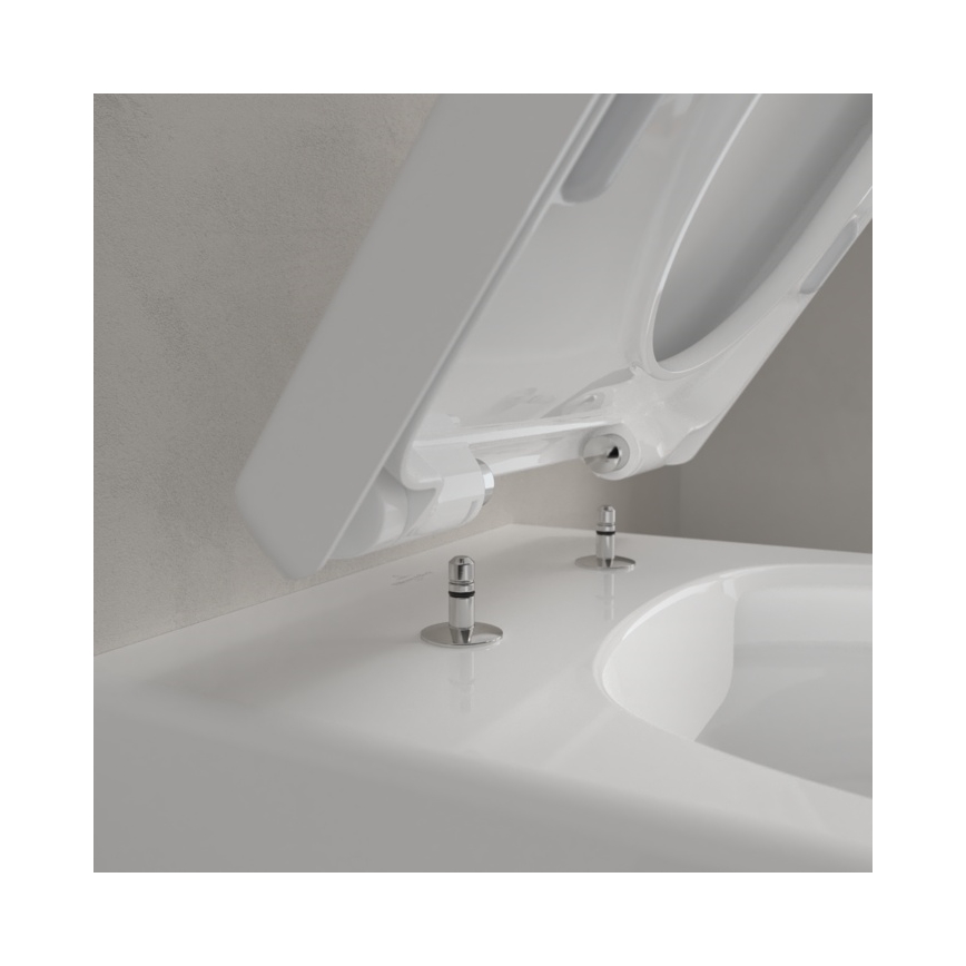 Villeroy & Boch 5656HR01 - Vägghängd WC med SoftClose-toalettsits AVENTO keramik/vit