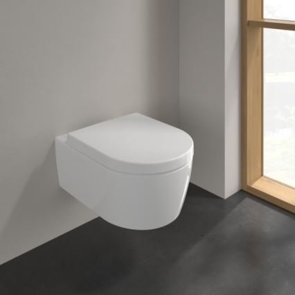 Villeroy & Boch 5656HRR1 - Vägghängd WC med AVENTO SoftClose-sits, keramik/vit
