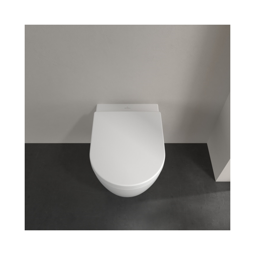 Villeroy & Boch 5656HRR1 - Vägghängd WC med AVENTO SoftClose-sits, keramik/vit