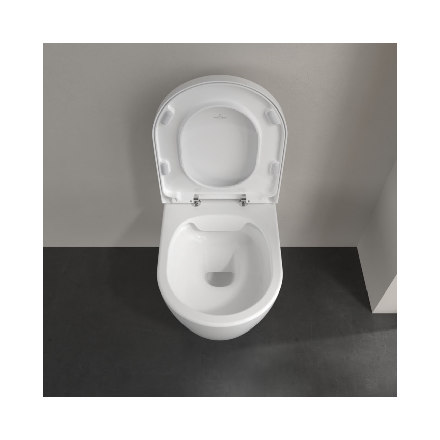 Villeroy & Boch 5656HRR1 - Vägghängd WC med AVENTO SoftClose-sits, keramik/vit