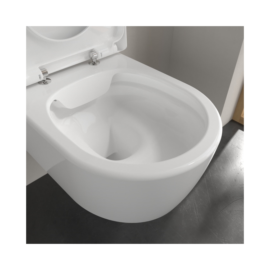 Villeroy & Boch 5656HRR1 - Vägghängd WC med AVENTO SoftClose-sits, keramik/vit