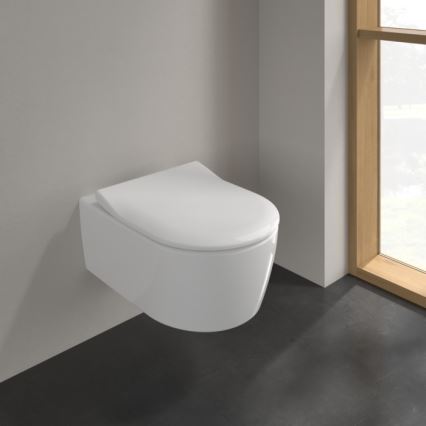 Villeroy & Boch 5656RSR1 - Vägghängd toalettstol med SoftClose-sits AVENTO, keramik/vit