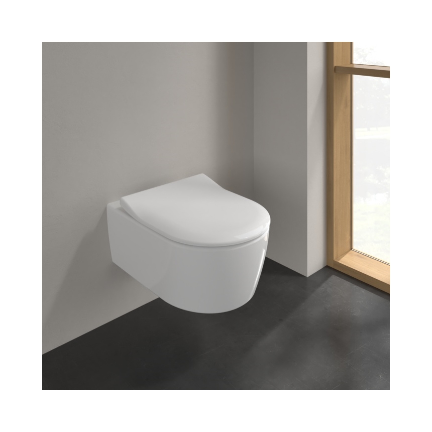 Villeroy & Boch 5656RSR1 - Vägghängd toalettstol med SoftClose-sits AVENTO, keramik/vit