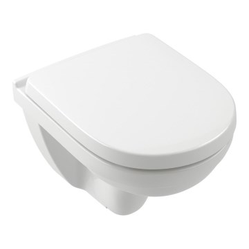 Villeroy & Boch 5688HR01 - Väggmonterad toalett med SoftClose-toalettsits O.NOVO keramik/vit