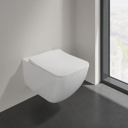 Villeroy & Boch 9M79S101 - Toalettsits SoftClose VENTICELLO vit