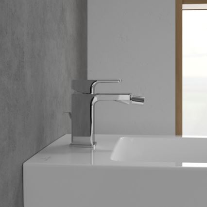 Villeroy & Boch TVB11200100061 - Bidettblandare + bottenventil SUBWAY 3.0 blank krom