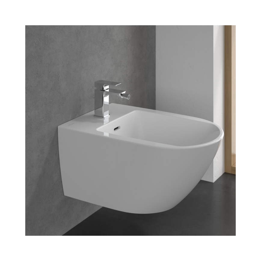 Villeroy & Boch TVB11200100061 - Bidettblandare + bottenventil SUBWAY 3.0 blank krom