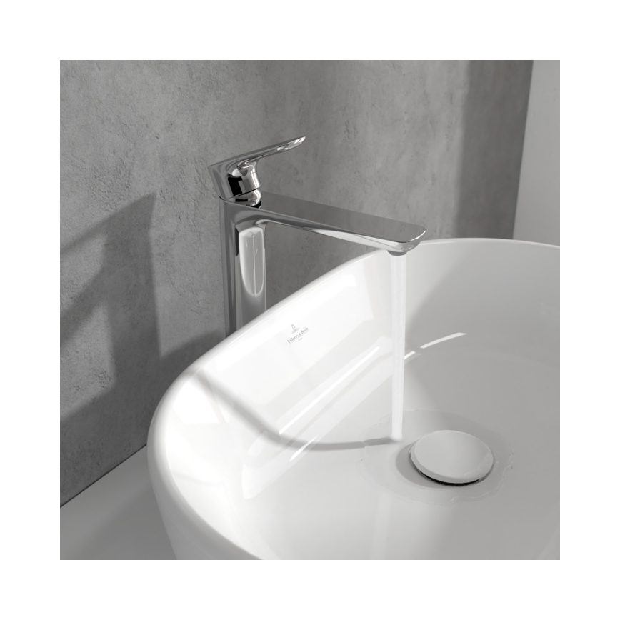 Villeroy & Boch TVW10410511061 - Tvättställsblandare med O.NOVO-bottenventil 29,5 cm polerad krom