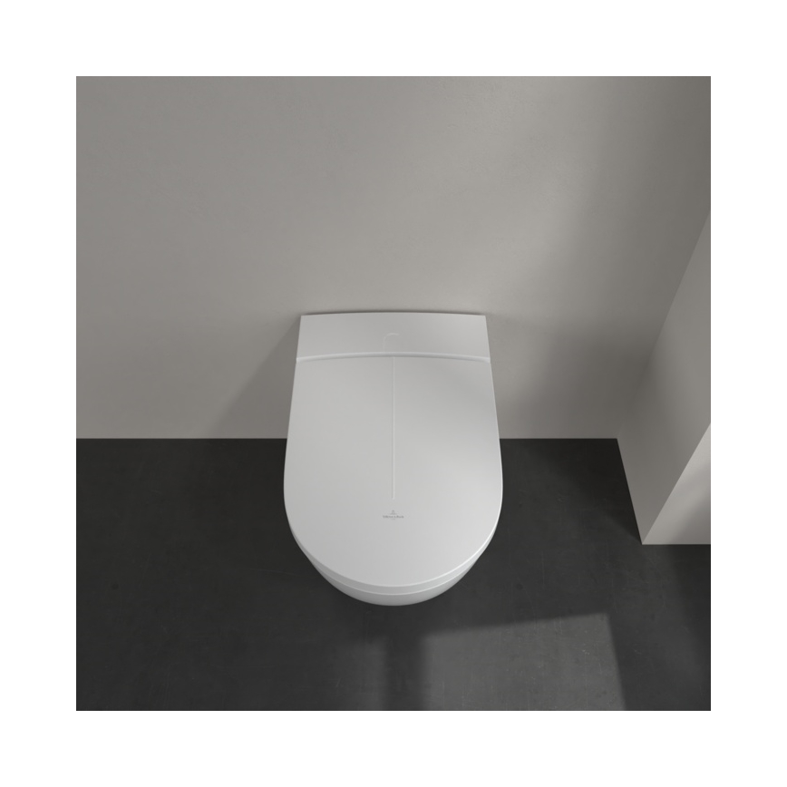 Villeroy & Boch V0E100R1 - Väggmonterad bidé med SoftClose VICLEAN-sits, keramik/vit +fjärrkontroll