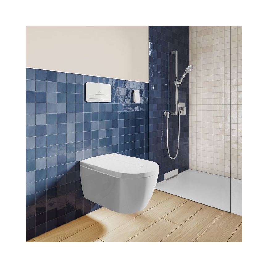 Villeroy & Boch V0E100R1 - Väggmonterad bidé med SoftClose VICLEAN-sits, keramik/vit +fjärrkontroll