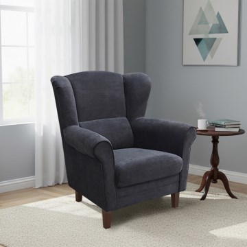 Vingad fåtölj GALA antracit