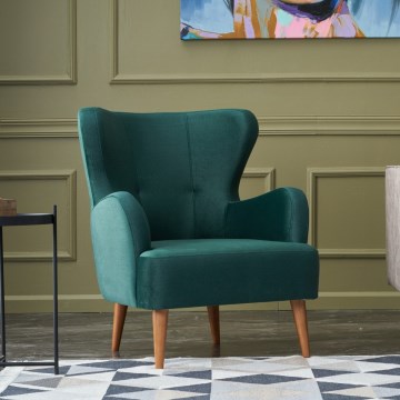 Vingfåtölj NEKO, grön