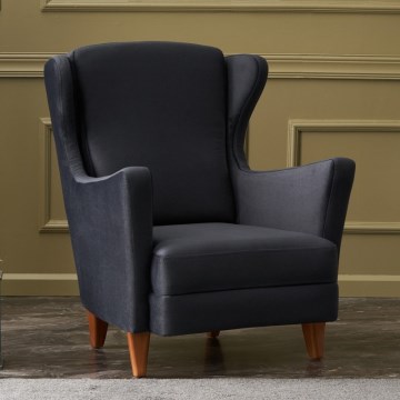 Vingfåtölj NUPI antracitgrå