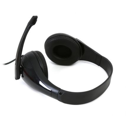 VinREDA hörlurar med mikrofon svart