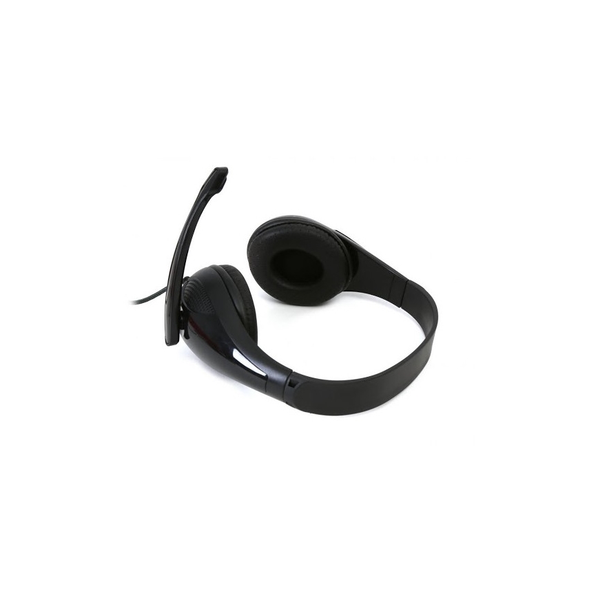 VinREDA hörlurar med mikrofon svart