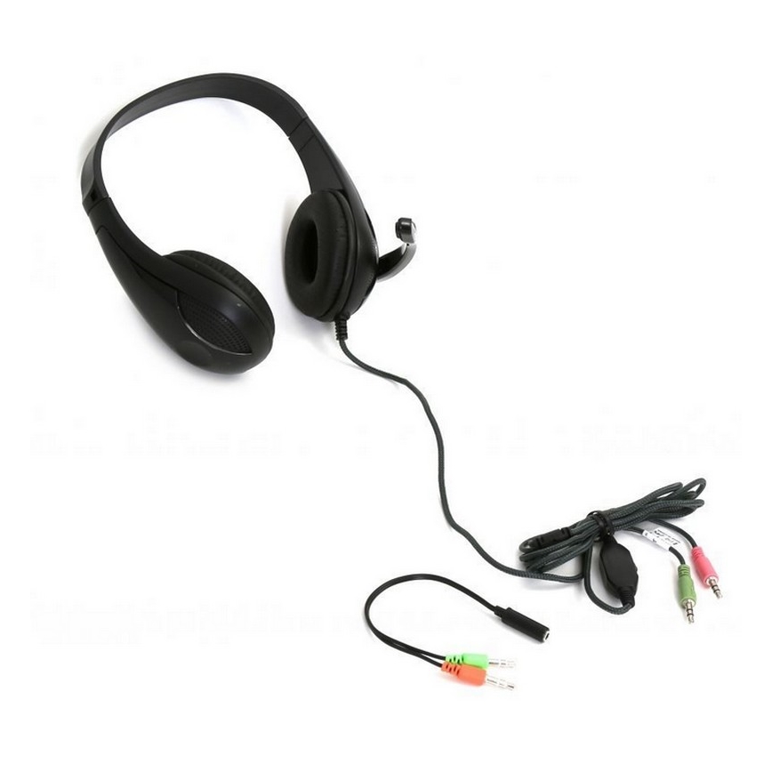 VinREDA hörlurar med mikrofon svart