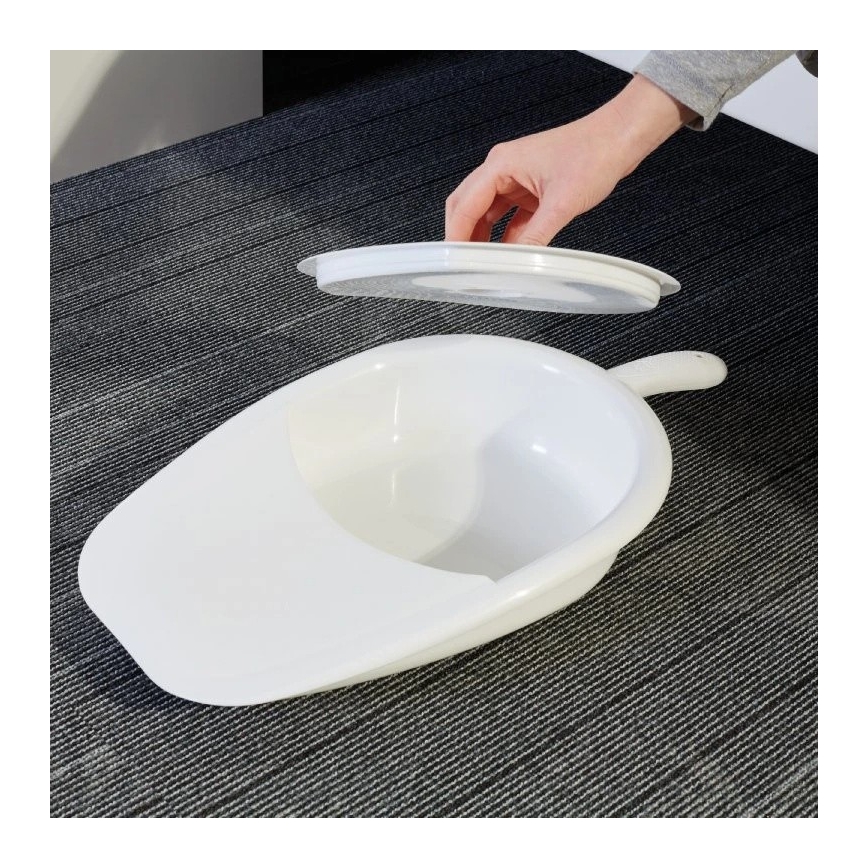 Vitility - Sängtoalett med lock, vit